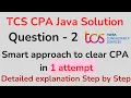 TCS CPA Java Handson coding Solution - Question 2