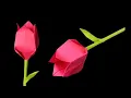 How to make an easy paper tulip Paper flowers