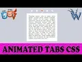 CSS Tabs Tutorial Coming Soon Cool CSS Effects 2018 CSS3 Animation Tutorial