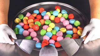 Download ASMR - colorful Marshmallow Candy Ice Cream Rolls | satisfying Marshmallow Colors - calm \u0026 relax 4k MP3