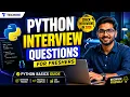 Python Interview Questions for Freshers Python Basics Guide