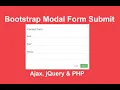 Bootstrap Modal Form Submit with Ajax PHP in Hindi