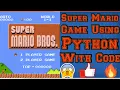 Simple Super Mario Game in Python With Source Code Python Begginners Super Mario Pygame