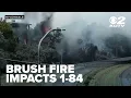 Brush fire forces closure delays on I-84 before Riverdale Road in Weber County