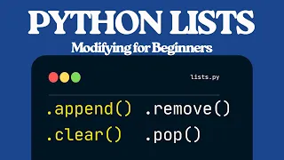 Python Lists How Do You Add and Remove Items
