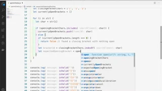 Solving LeetCode Valid Parentheses in JavaScript
