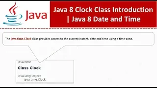 Java 8 Clock Class Introduction Java 8 Date and Time Java Date and Time