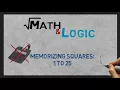 Memorizing Squares by Association - First 25 - Quick Mental Math Trick