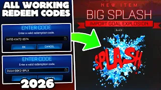 ALL WORKING ROCKET LEAGUE REDEEM CODES 2026