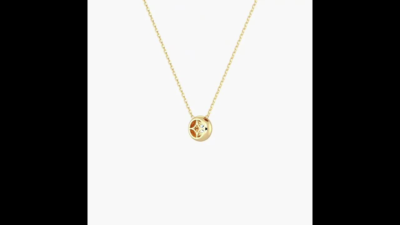 Lab-Grown Diamond Pendant Necklace with Pavé Halo