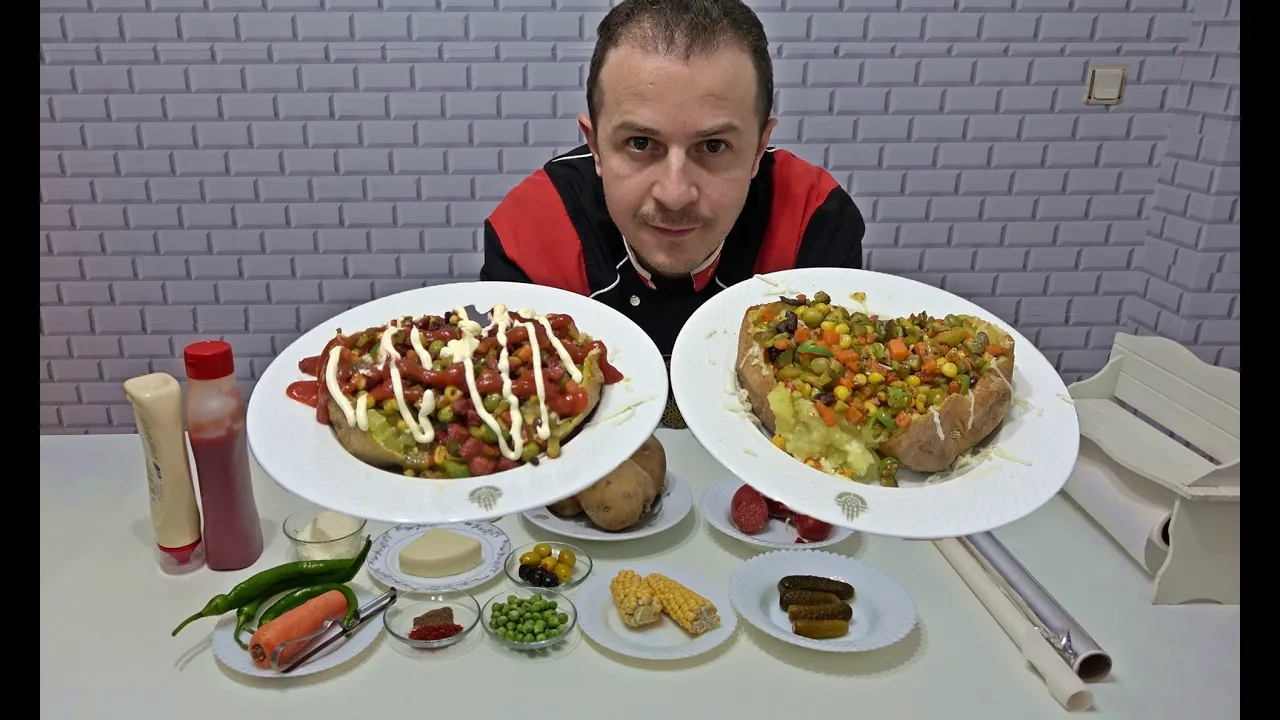 Baked Potato Turkish Street Food Kumpir Recipe
