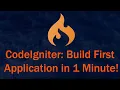 CodeIgniter Build Your First Application in Just 1 Minute
