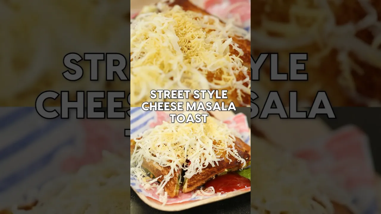 Street Style Cheese Masala Toast ka maza toh bas aur kissi chiz mein nahi #shorts #indianstreetfood