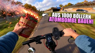 Ich BAUE aus 1000 Böllern eine riesen BOMBE! | Mit E-Scooter
