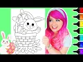 Coloring an Easter Basket Coloring Page Ohuhu Art Markers