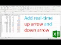How to add up arrow and down arrow in excel