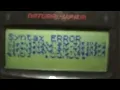 Distorted Syntax Error - fx-96SG PLUS Calculus Science