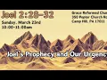 Joel’s Prophecy and Our Urgency - Joel 2:28-32