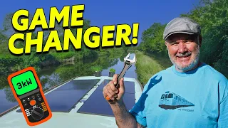 Canal Boat Solar Installation? DONE ✅ More Power Than We Expected! | Ep 402