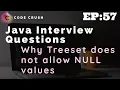 Why Treeset does not allow NULL values TreeSet in Java