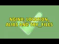 Nginx location alias and try - files