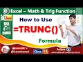 TRUNC Function Trunc Formula in Excel How To Use Trunc Function in Excel in Hindi