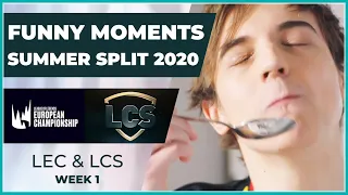 Funny Moments - LCS & LEC Week 1 - Summer Split 2020