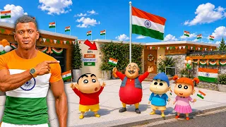 Franklin & ShinChan Celebrate INDEPENDENCE DAY 🇮🇳 | GTA 5 Telugu #gta5