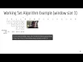 Dynamic Page Replacement Working Set Example
