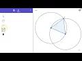 Using CIRCLE WITH CENTER THROUGH POINT INTERSECT Tools GeoGebra Beginner Exercise 2
