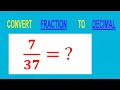CONVERT FRACTION TO DECIMAL