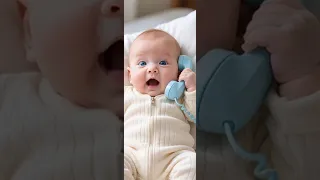 بيبي يكلم بابا لأول مرة  رد أبوه هيخلص الضحك    دندنها