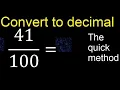 Convert to decimal How To Convert Decimals to Fractions