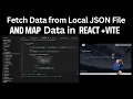 How to Fetch Data from Local JSON File and Map data inside component in React