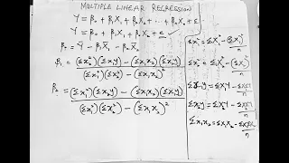 Multiple Linear Regression By Hand formula Solved Problem