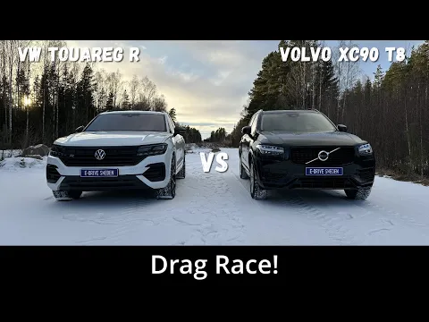 Download MP3 2023 Volvo XC90 T8 Recharge 455hp vs 2022 Volkswagen Touareg R eHybrid 462hp | Drag Race | 4K