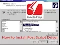 How to install postscript driver in windows 7 8 10