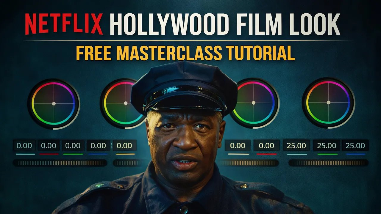 How to Achieve the NETFLIX Hollywood  Film Look:  Step-by-Step (Start to Finish)  | FREE MASTERCLASS