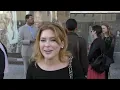 Renee Olstead talks right way to slang the word breasts outside the Babes For Boobs Event at El Rey