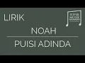 Download Lagu NOAH - Puisi Adinda [Lirik]