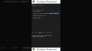Taking Screenshots With Python Python Tutorial