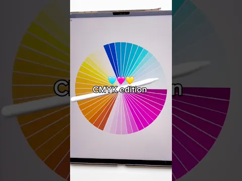 Random Spinner RUINED My Drawing? (CMYK Edition) ✏️🩵🩷💛 #shorts #drawing #artchallenge #satisfying