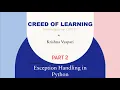 Part 2 Exceptions and Built-in Exceptions Python