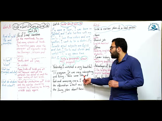 ⁣انشاءات اللغة الانكليزية لصف الثالث متوسط