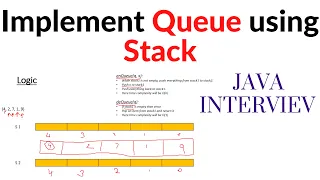 Implement QUEUE using STACK data structure JAVA