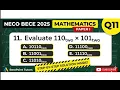 NECO BECE Maths Paper I Question 11 Binary Multiplication How to Multiply Binary Numbers