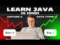 Java tutorial for beginners in hindi Lecture 2 Data Types
