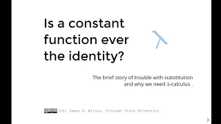 Why do we need lambda-calculus