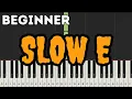 Rush E slow - SMB Easy Beginner Piano Tutorial