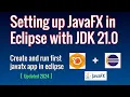 Setup JavaFX Environment with JDK 21 0 in Eclipse on Windows 11 Full explanation for beginners